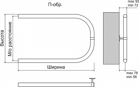 Эконом П-обр AISI 32х2 500х500 Полотенцесушитель  TERMINUS Саратов - фото 3