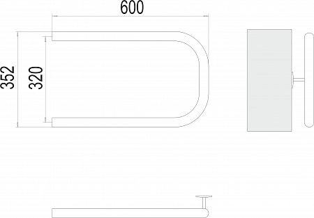 П-обр AISI 32х2 320х600 Полотенцесушитель  TERMINUS Саратов - фото 3
