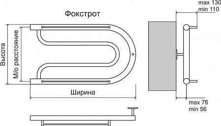 Фокстрот AISI 32х2 320х700 Полотенцесушитель  TERMINUS Саратов - фото 3