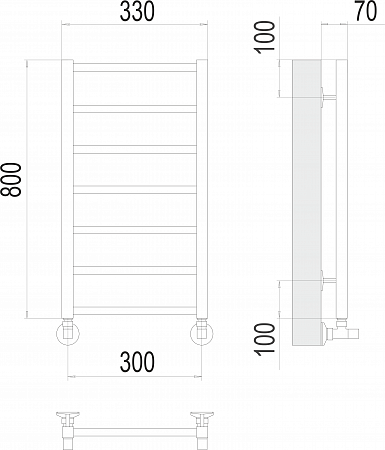 Контур П7 300х800 Полотенцесушитель  TERMINUS Саратов - фото 3
