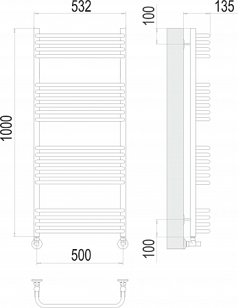 Стандарт П20 500х1000 Полотенцесушитель  TERMINUS Саратов - фото 3