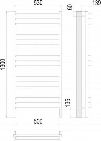 Соренто П15 500х1300 электро (sensor quick touch) Полотенцесушитель  TERMINUS Саратов - фото 3