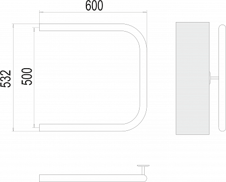П-обр AISI 32х2 500х600 Полотенцесушитель  TERMINUS Саратов - фото 3