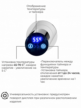 Рондо П2 350х760 электро Полотенцесушитель TERMINUS Нержавеющая сталь Саратов - фото 5
