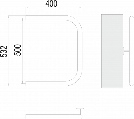 П-обр AISI 32х2 500х400 Полотенцесушитель  TERMINUS Саратов - фото 3